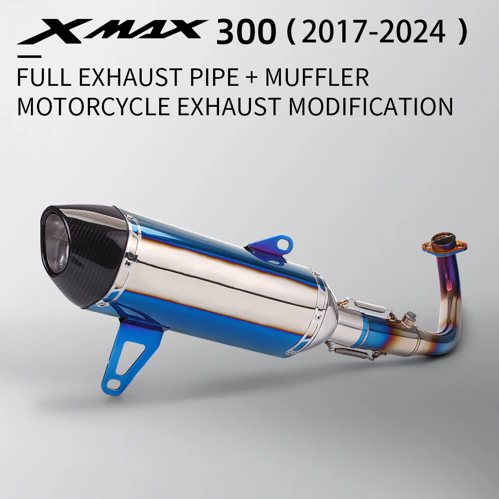 

For YAMAHA XMAX XMAX250 XMAX300 2017-2024 Full System Motorcycle Exhaust Modify Stainless Header Tube R77 Muffler with DB Killer
