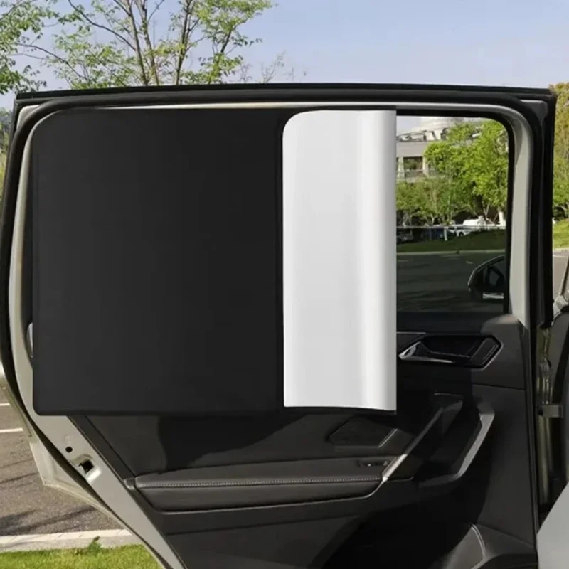 

1 Pair Strong Magnetic Sunction Sunshade Double Sided Magnetic Car Curtain Opaque Car Sun Shade Summer Sun Protection