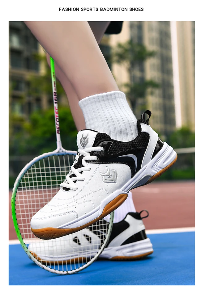 Herren-Badminton-, Tischtennis- und Volleyballschuhe, atmungsaktives Mesh-Material, Gummisohle, rutschfest, hinterlässt keine Spuren, Indoor-Sneaker für den Hallenbereich. – Detail 3