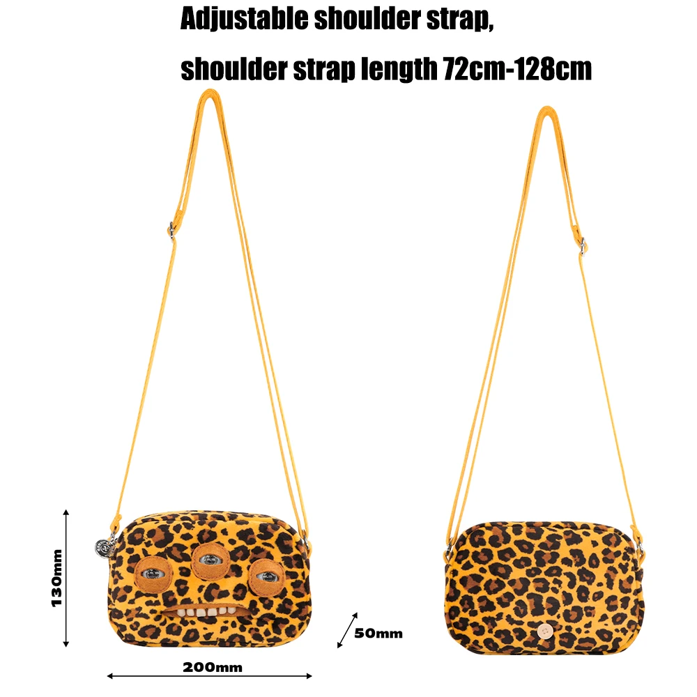 Fuggler Annoyed Alien Plush Crossbody Bag Big Head Ugly Tooth Monster Furry Funk Purse Backpack Wallet Storage Bag Birthday Gift