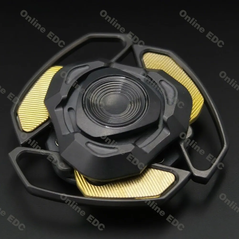 Jouets EDC d'occasion Ls Studio Ninja EDC Zirconium Fidget Spinner clou ouvert gyroscope métal Fidget jouet pour adultes nouveauté jouet
