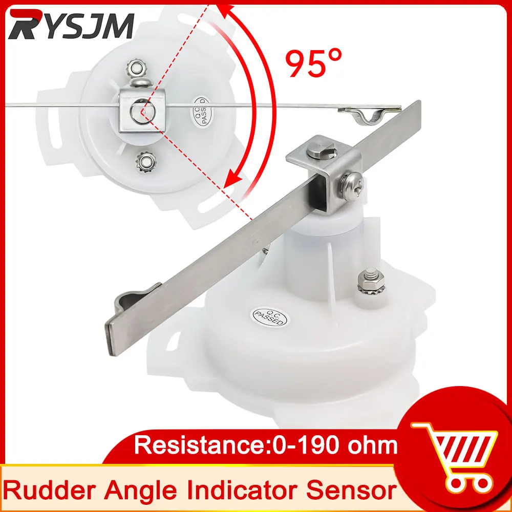 

Rudder Angle Indicator Sensor 0-190 ohm 12v/24v Marine Boat Stainless Steel Rudder Angle Gauge Sensor for Kayak Canoe Boating