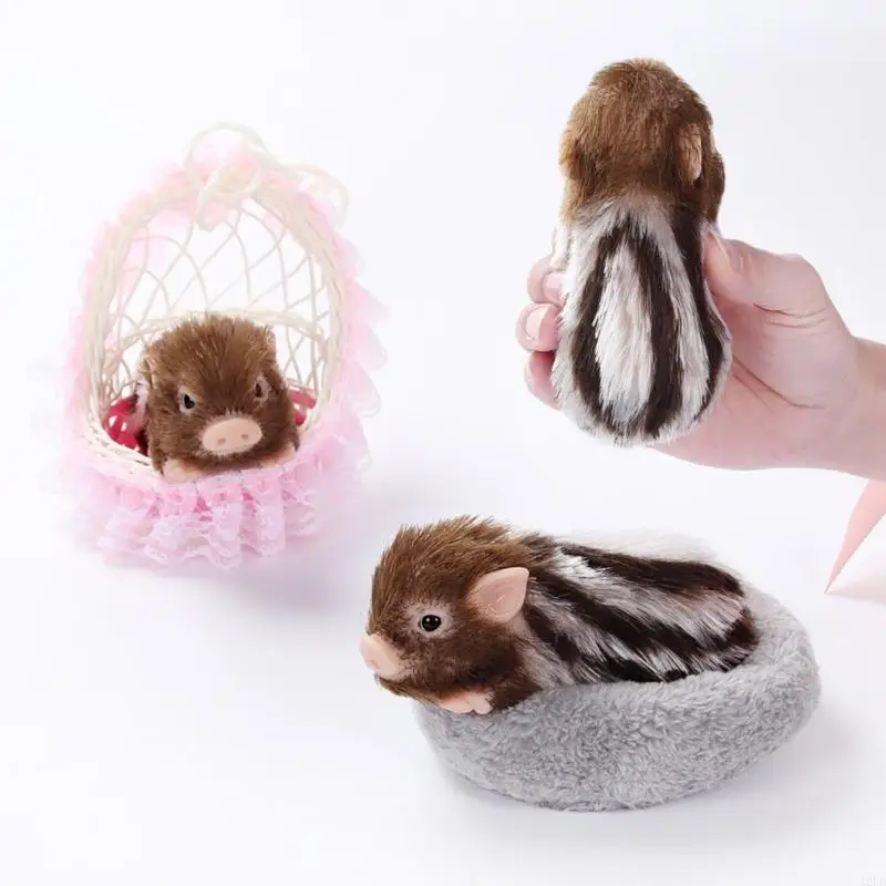 

Fun Stripe Pig Reborns Figure Doll Squeeze Toy for Adult Kids Visual and Texture Enjoyment for Stress Relief A2UB