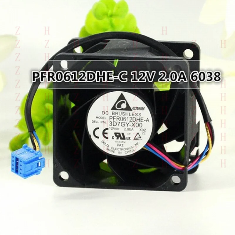 

XXZ FOR Delta PFR0612DHE-C 12V 2.0A 6038 6CM DELL R530 server car booster fan