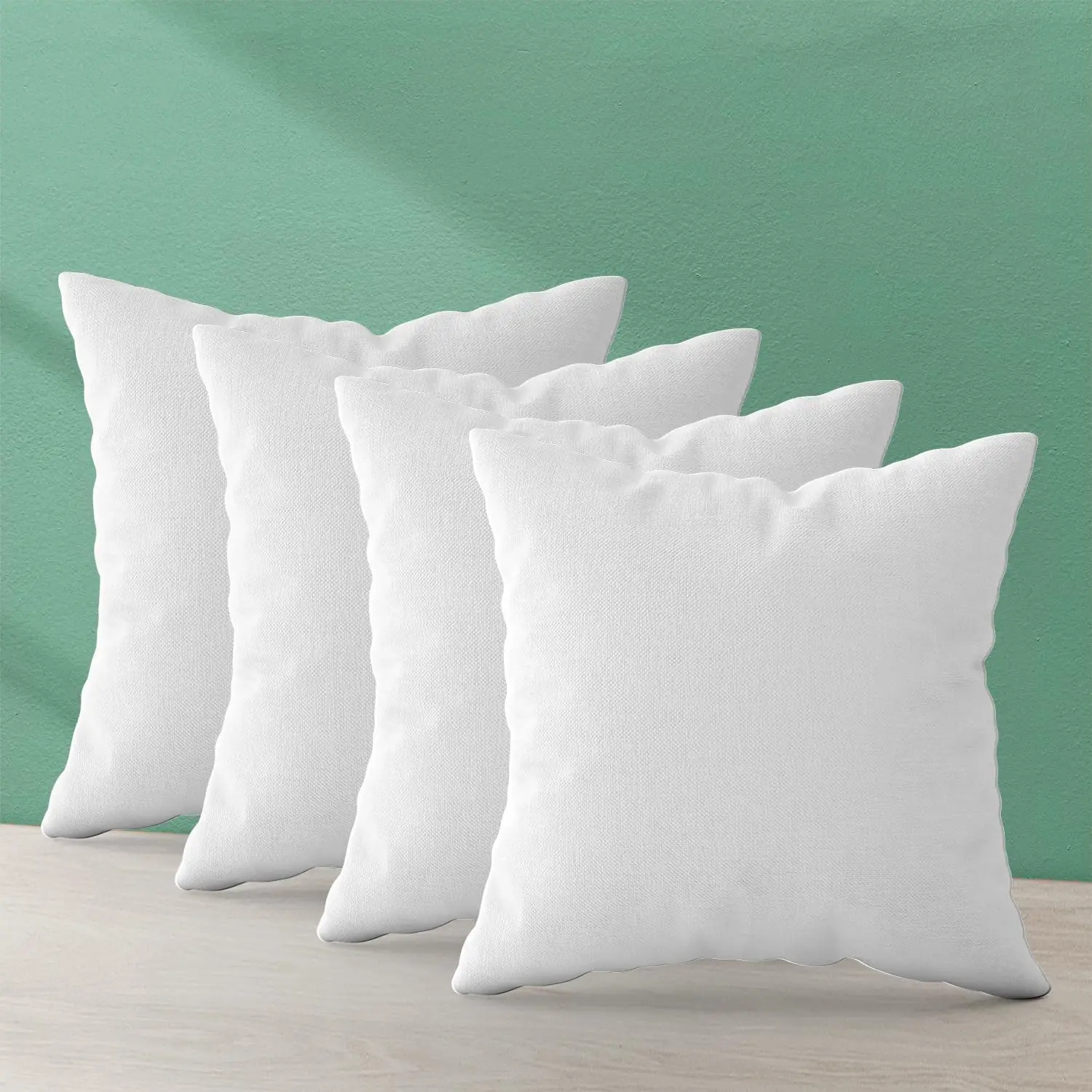

Home 20X20 Throw Pillow Insert (Set Of 4, White) Bed And Couch Pillows Stuffer Hypoallergenic, Decorative Home Indoor Outdoor