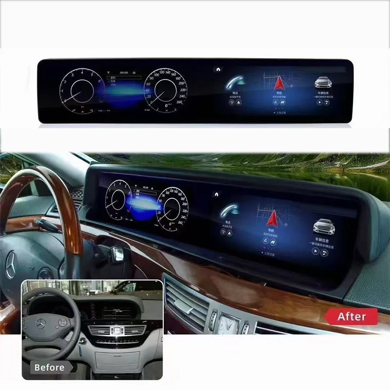 

12,3-дюймовый двойной экран Android-дисплея для Benz S-Class 2006-2013 W221