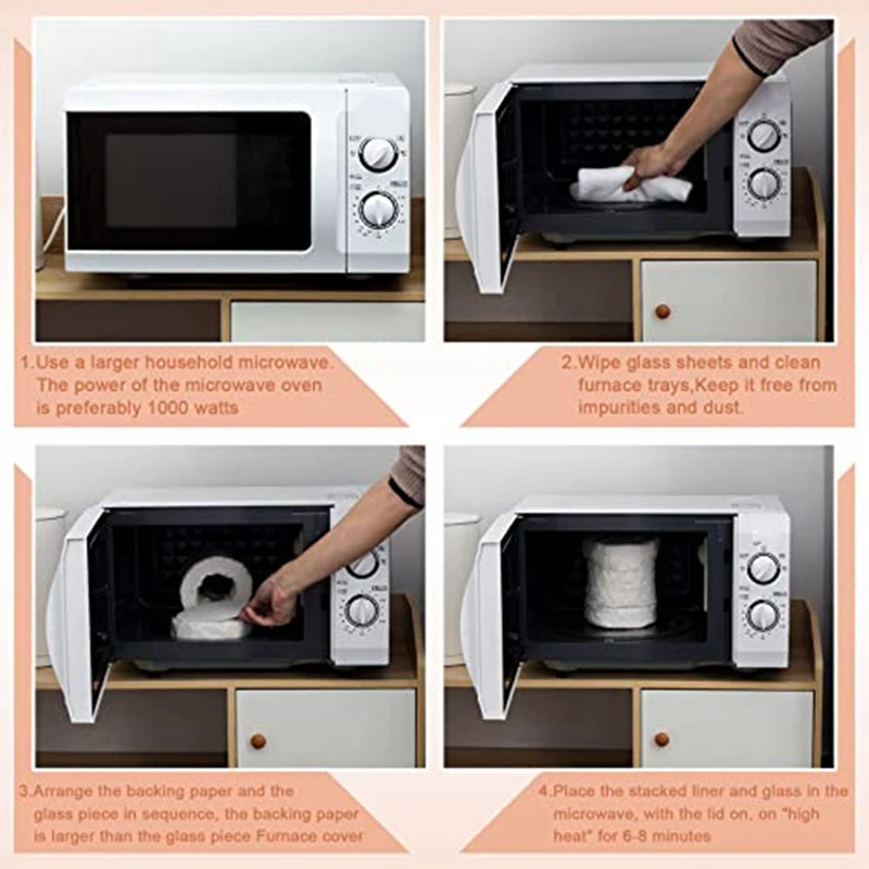 100 Sheets Round Microwave Kiln Paper Shelf Paper 4.7 Inch Ceramic Fiber Paper Insulation Ceramic Fiber Blanket-A10G