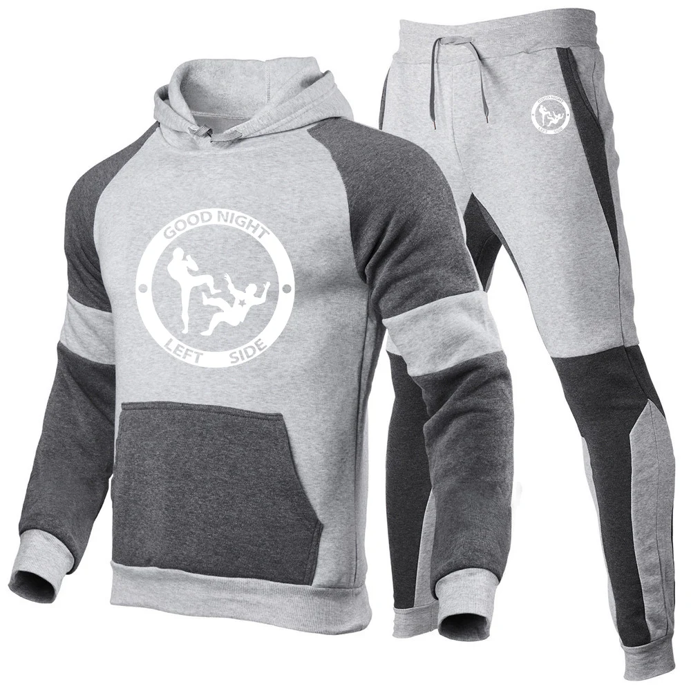 Men's Good Night Left Side Zipper Pocket Sports Outdoor Daily Designer Basic Casual Jacket Spring Autumn Sweatshirts Hoodies