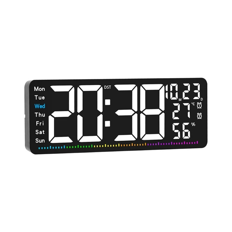 Fashion LED Digital Clock With Adjustable Features Time Date And Temperature