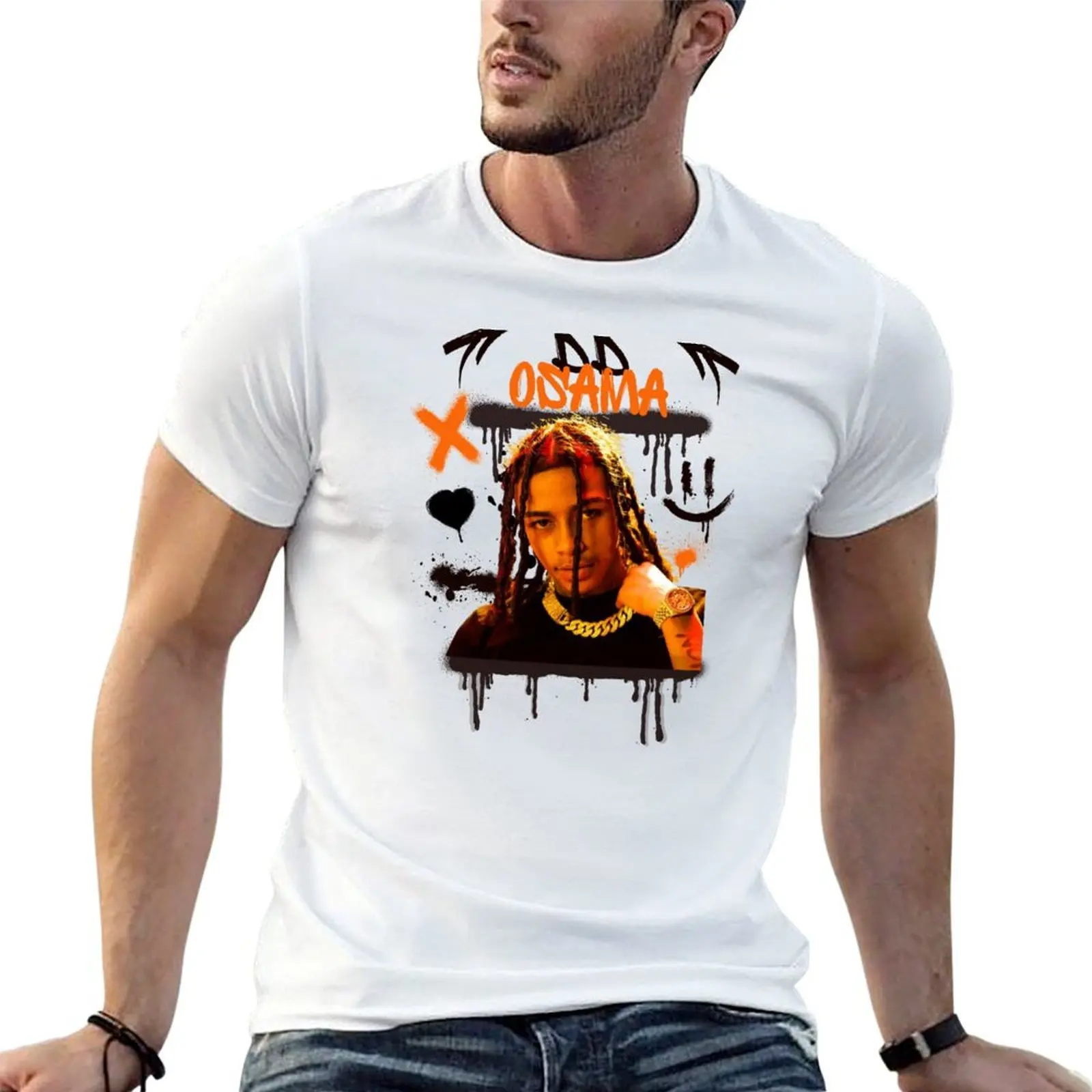 

ddosama T-Shirt black cotton t-shirt plain for man package funny t shirts man T-Shirt
