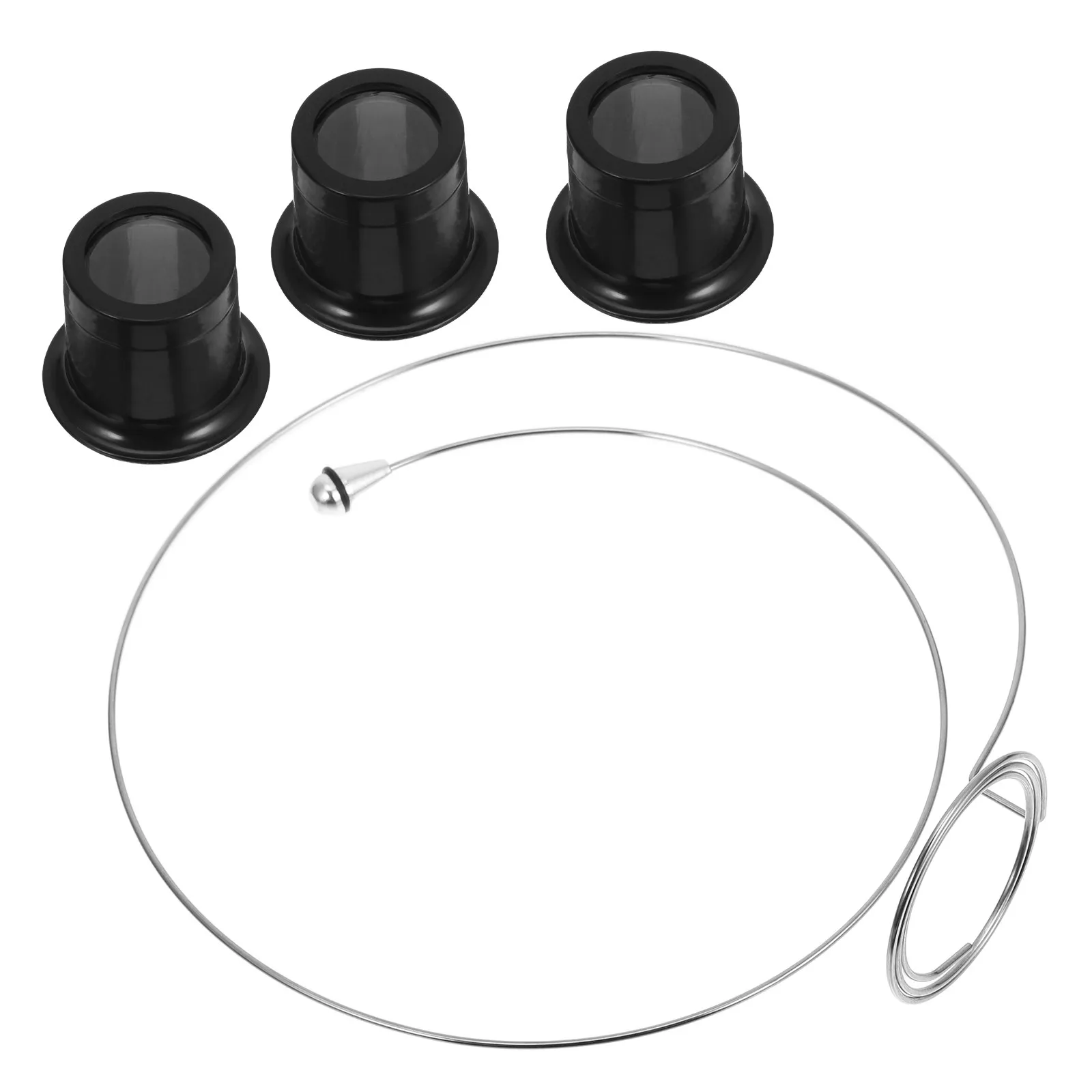 1Set Watch Repair Magnifier Loupe Set with 3 Distortion-Free Glass Lenses Clip-on Design for Jewelry Making Watchmaking
