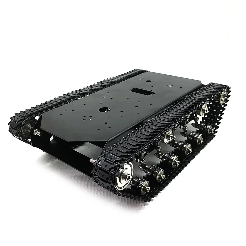 TS700 Chasis de robot con orugas Chasis de tanque de robot Pista de robot de metal con disco de codificación de motor sin controlador 66333
