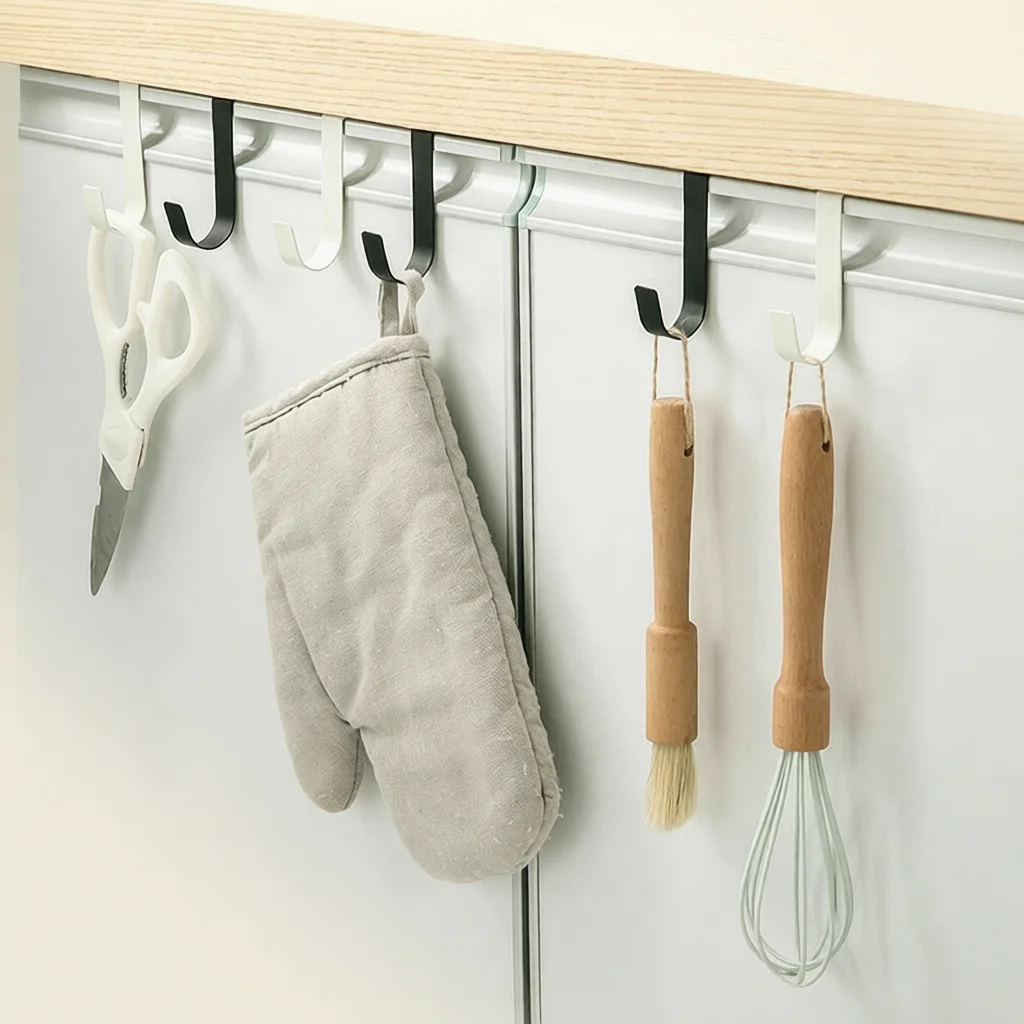 Heavy Duty S Shape Hooks Black Carbon Steel Hanging Organizers For Kitchen Bedroom Bathroom Clothing Hat Bags Storage Tool