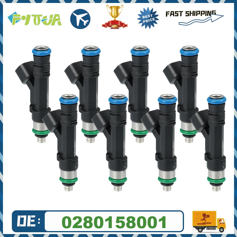 

8pcs Fuel injector 0280158001 for FORD E-150 E-250 E-350 E-450 5.4L EXPEDITION 5.4L 2L1E-A5C 822-11167N Replacement Bico Nozzle