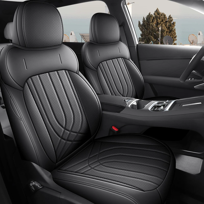 Full Wrapped PU Leather Five Seats Car Seat Covers Durable Auto Interior Decoration Cushion for Geely Starray EM-i