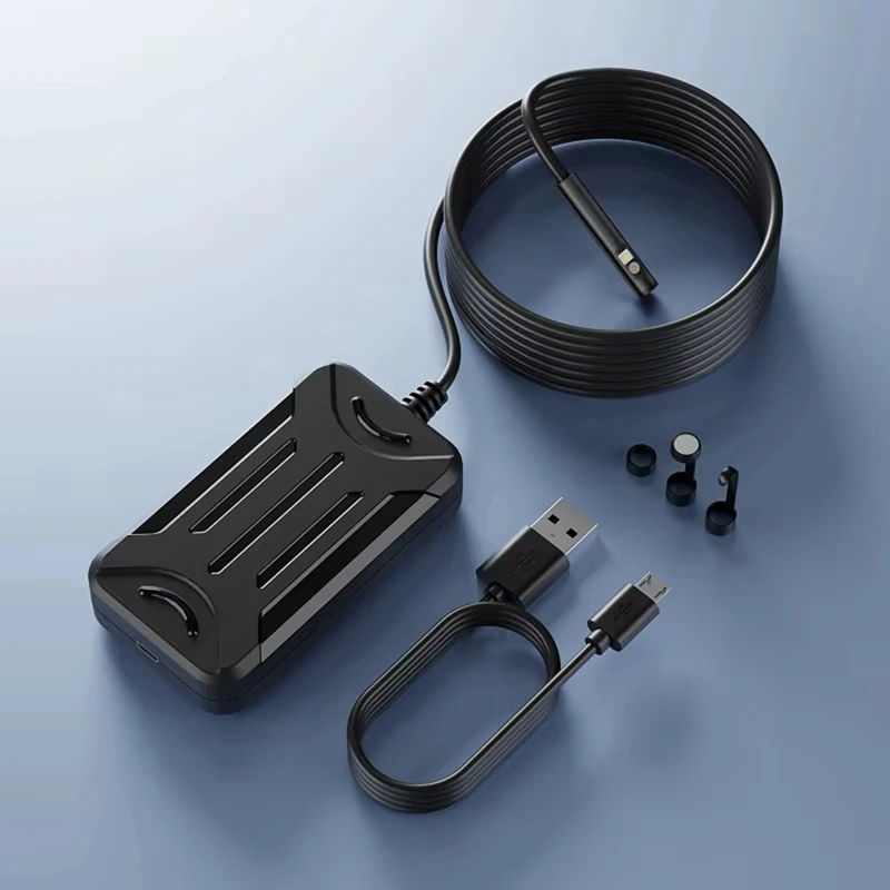 AAAN-F300 Industrial WIFI Endoscope HD1080P Dual Lens Camera 5.5MM Car Inspection Borescope IP68 Waterproof 2600Mah Leds