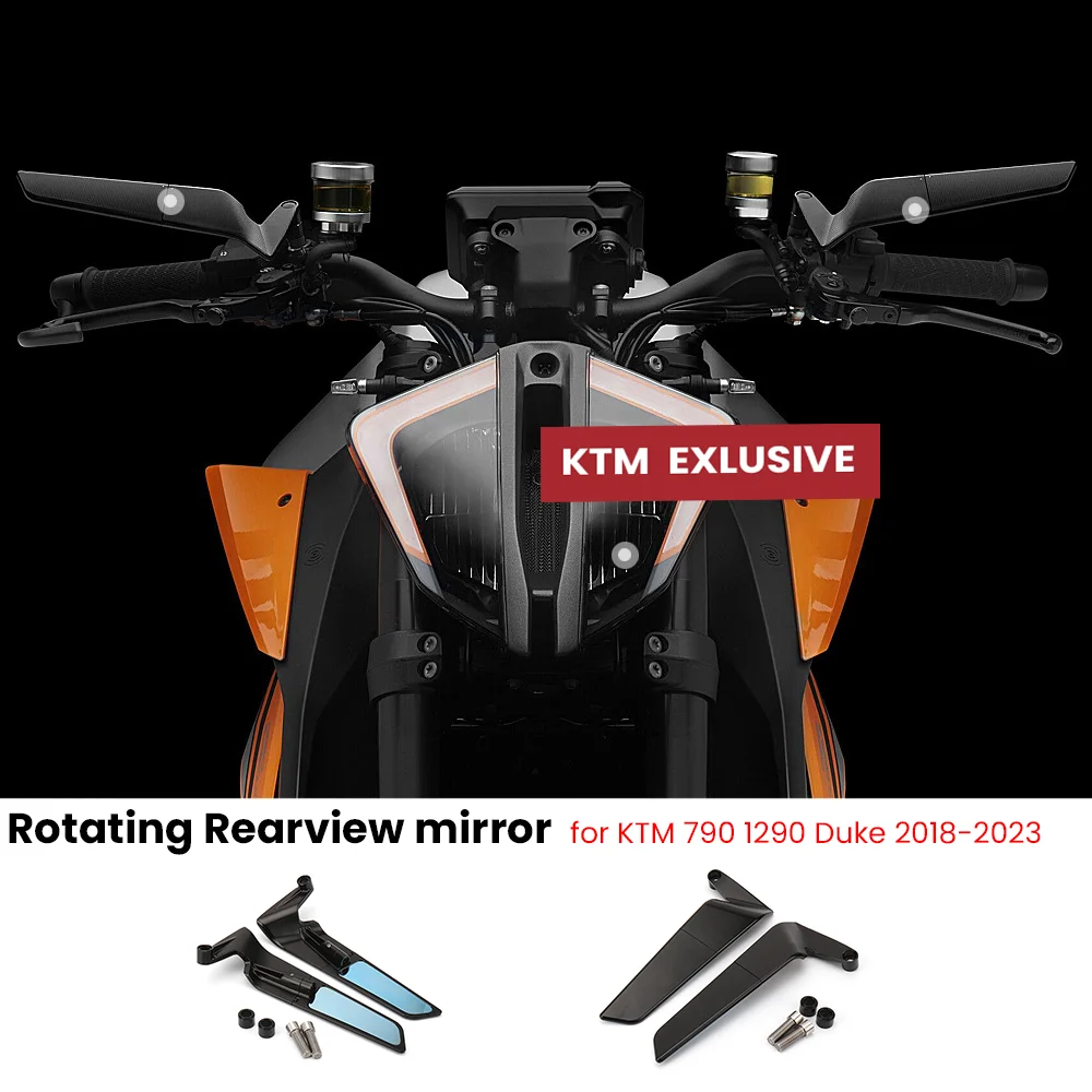 

For KTM 790 1290 2018-2023 new motorcycle accessories with adjustable rotating fixed wing rearview mirror Motor Parts Motorcycle