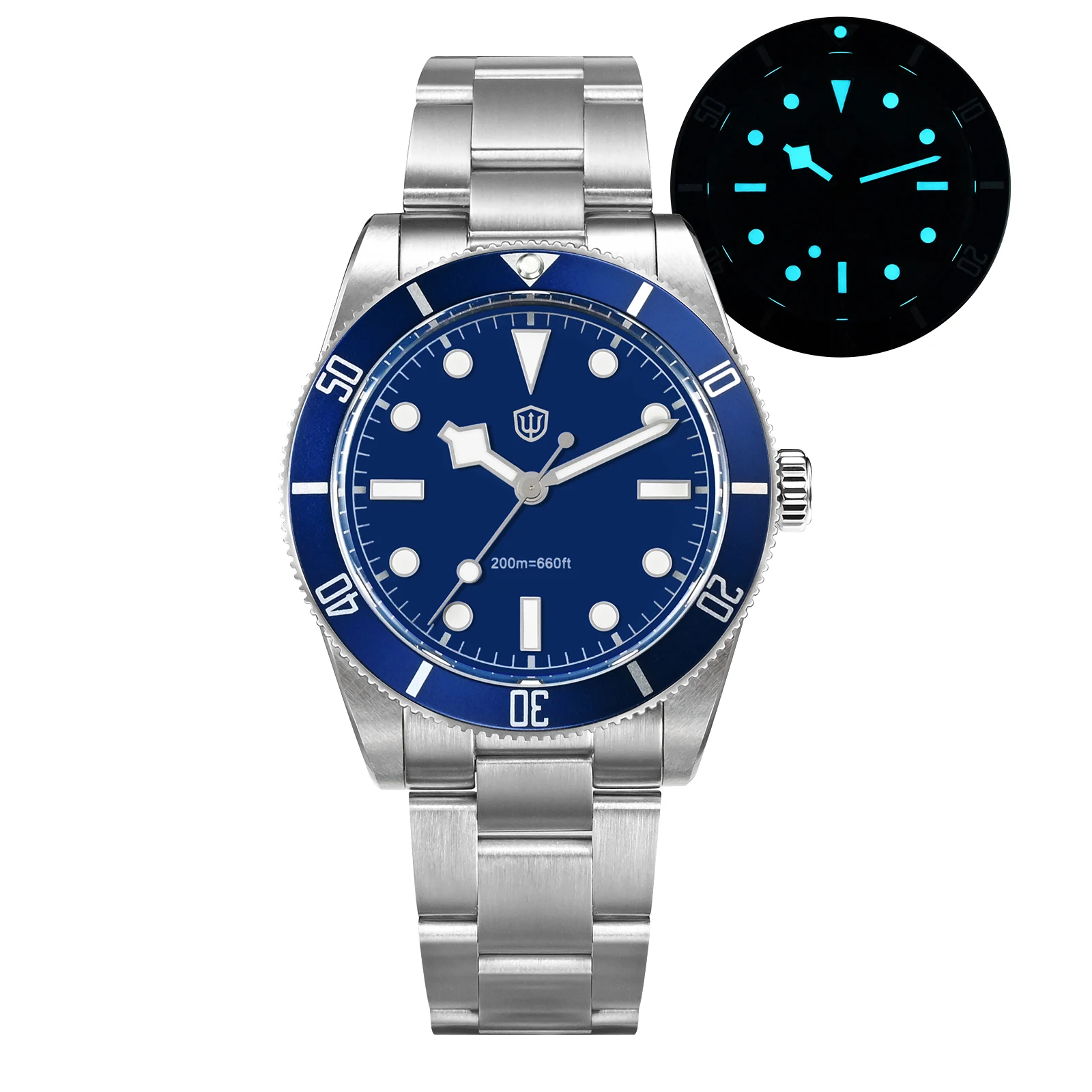 Watchdives WD7922 BB54 quartz horloges VH31 20Bar waterdicht lichtgevend saffierkristal Ar 37 mm mode roestvrij duikpolshorloge