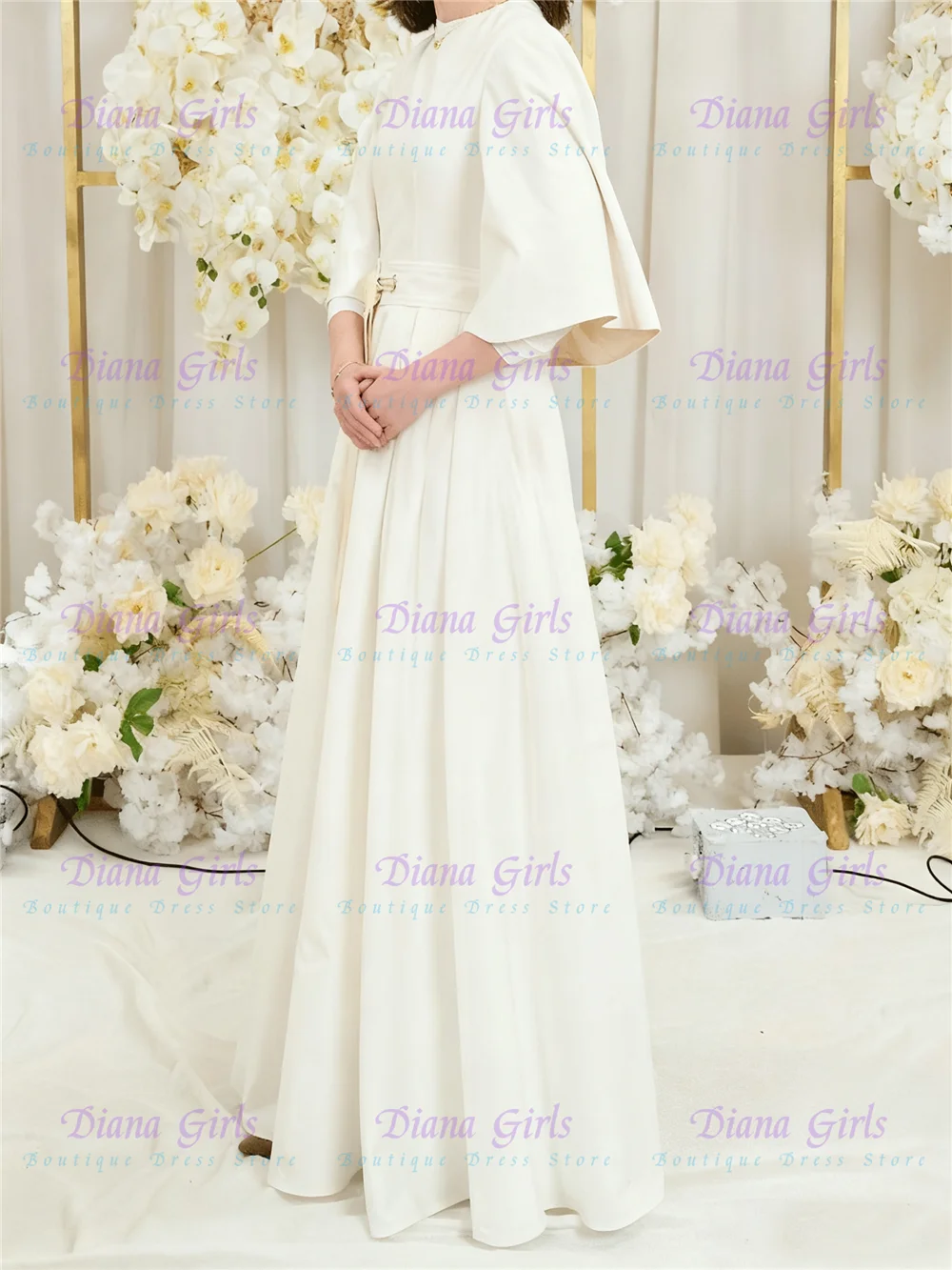 Elegant Ivory Flower Girl Dress Quality Satin Fluffy with Exquisite Bow for Kids Birthday Party Evening Ball Gowns Customisable