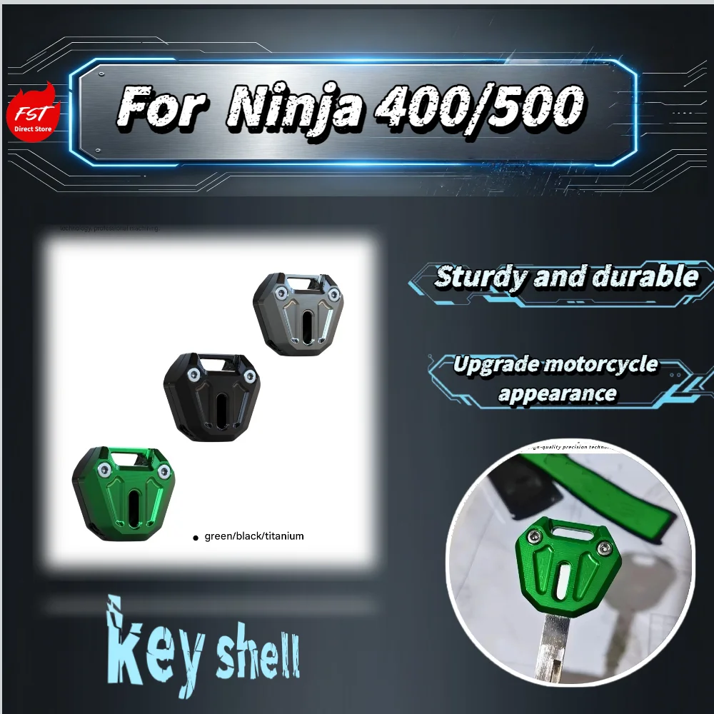 For Ninja400 500 Modified Hard Key Protective Cover, Full Wrap Anti-scratch Remote Key Shell Motorbike Spare Accessories