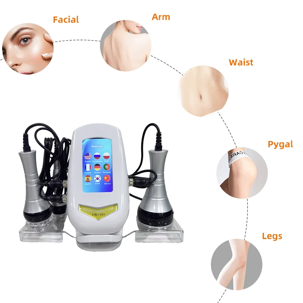 3 in 1 40K Ultrasonic Body Sculpting Machine for Body Slimming Firming Lifting Massage Home Massage Facial Care Beauty Tool