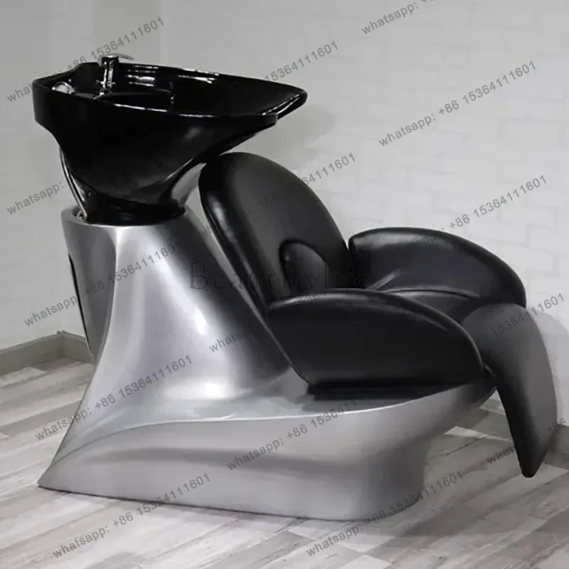 

LJYUnique Portable Shampoo Bed Simple Trendy Luxury Fashion Hair Shampoo Bed Lounge Ergonomic Cadeira De Barbearia Furniture