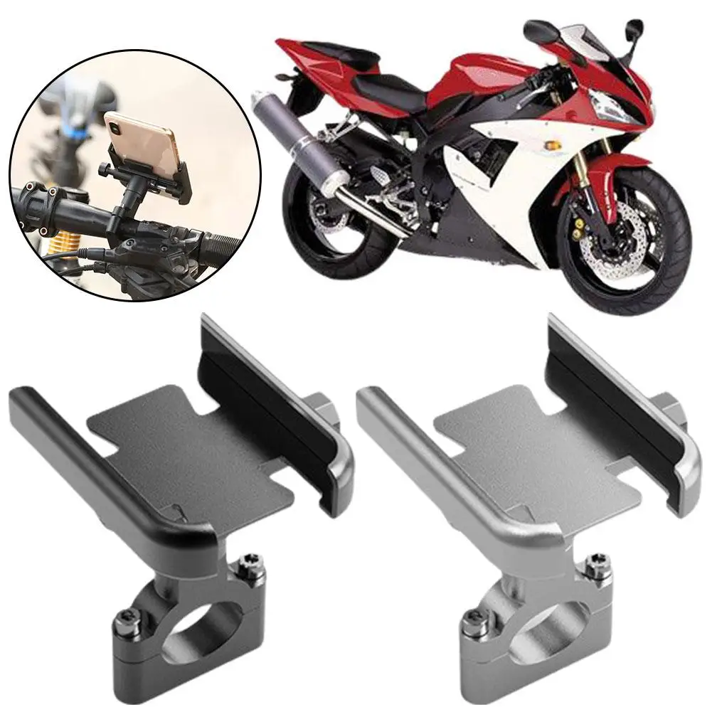 Motorcycle Bicycle Phone Holder Gps Bracket Cellphone Stand Moto Rearview Mirror Handlebar Mount Compatible For Ipho W0q6