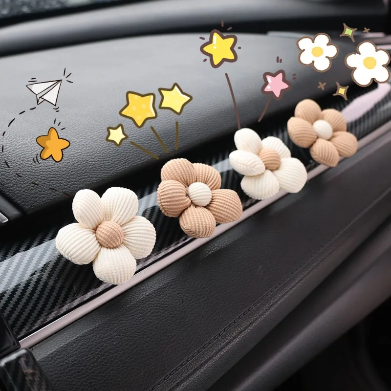 Creative Flower Car Seat Back Hook Dashboard Cable Power Cord Charging Line Self Adhesive Storage Supplies Car Decorative Hooks