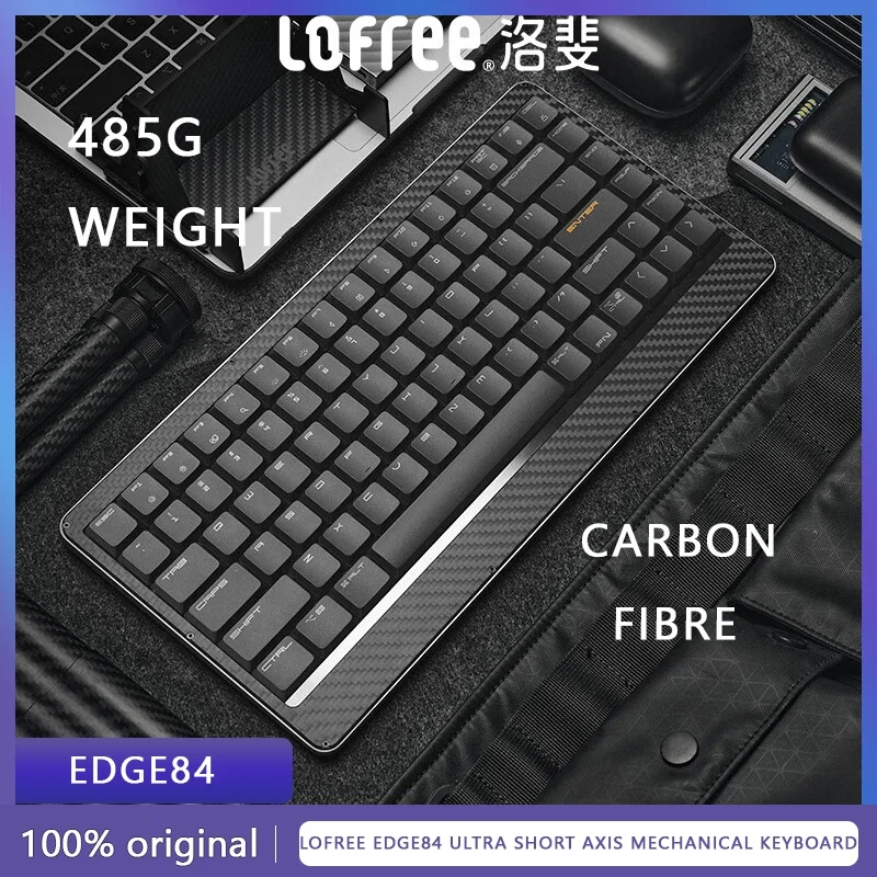 

LOFREE EDGE84 Ultra Short Axis Mechanical Keyboard Carbon fiber panel Wireless Laptop Office Portable Lightweight keyboard