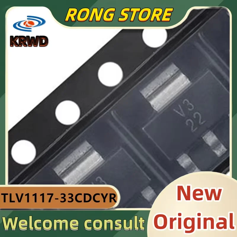 50PCS V3 V322 V3** New and Original Chip IC SOT-223 TLV1117-33CDCYR TLV1117-33CDC TLV1117-33C TLV1117 1117