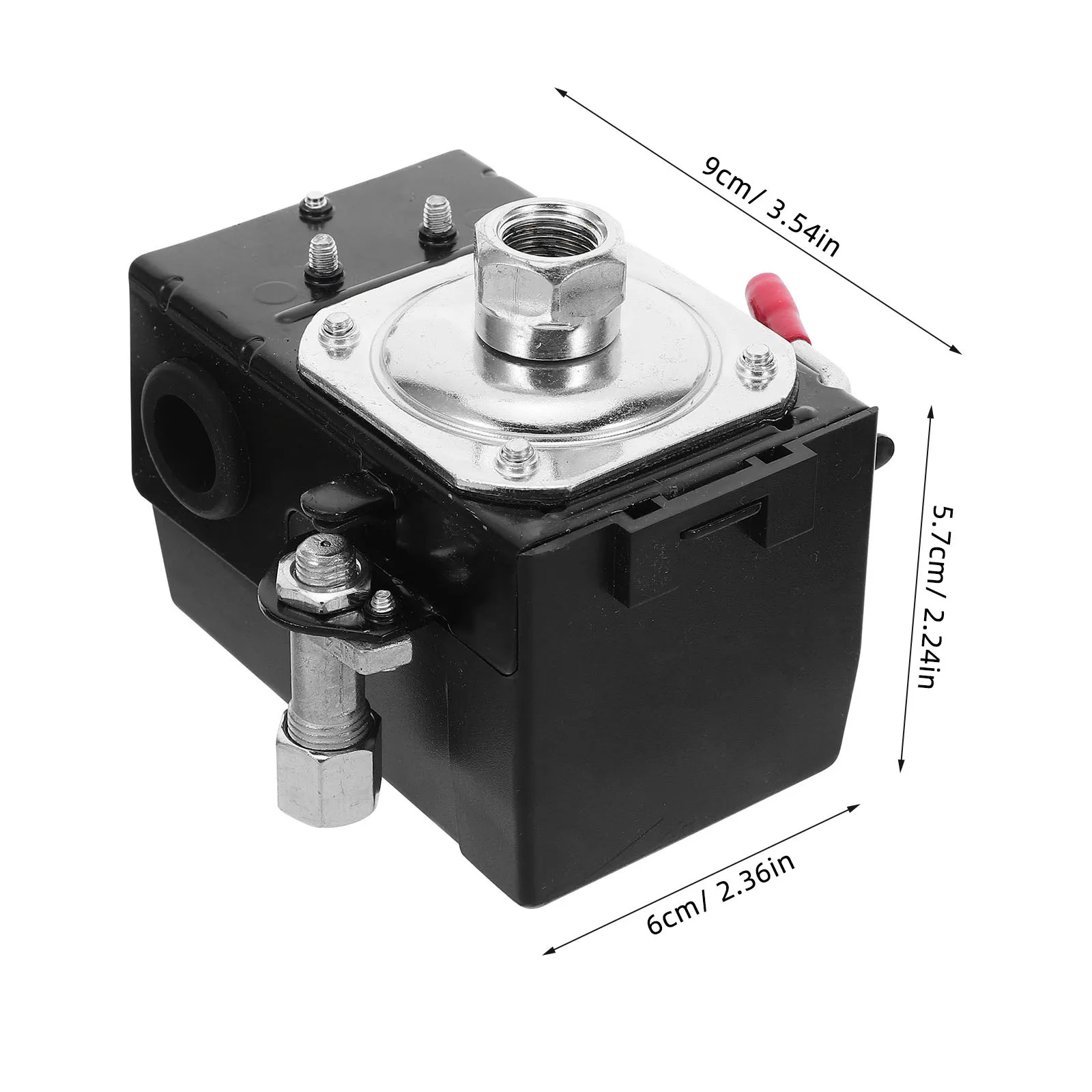 Interruptor de presión del compresor de aire ajustable 90-120 Psi ahorro de espacio mango Horizontal Control de presión del compresor de aire duradero