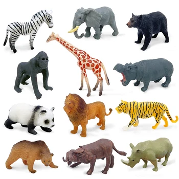 Miniature Lion Shark Horse Dinosaur Animals Model Set Action Figures Figurine Zoo Cute Education Kids  Puzzle Toy Birthday Gift