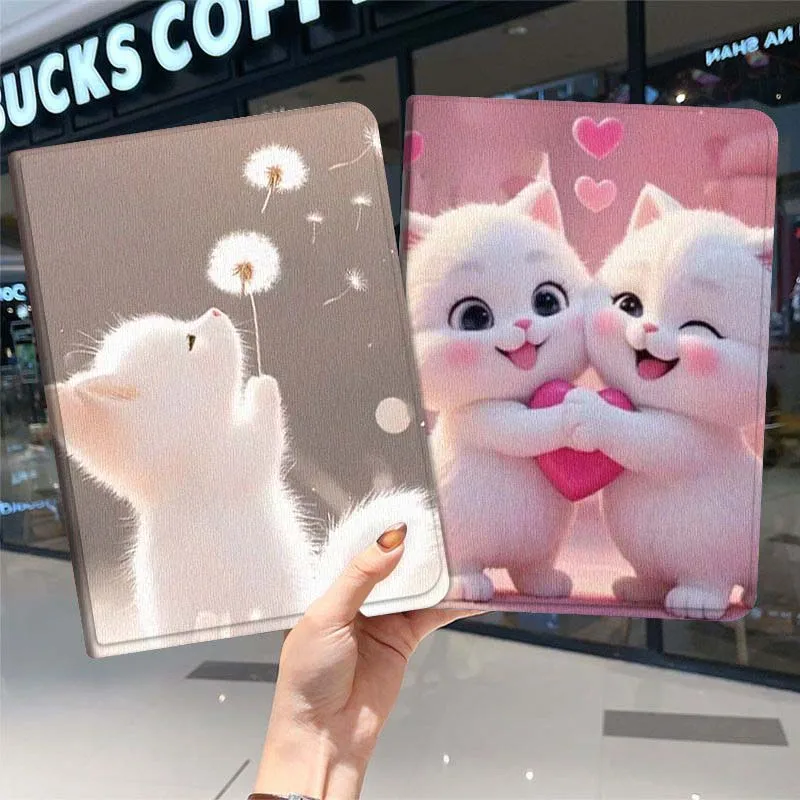 

Cartoon Cute Cat Bear For Samsung Galaxy Tab A7 A A8 A9 A11 S6 S11 10.1 10.4 10.5 Inch Lite PLus Soft Tablet Case Gift
