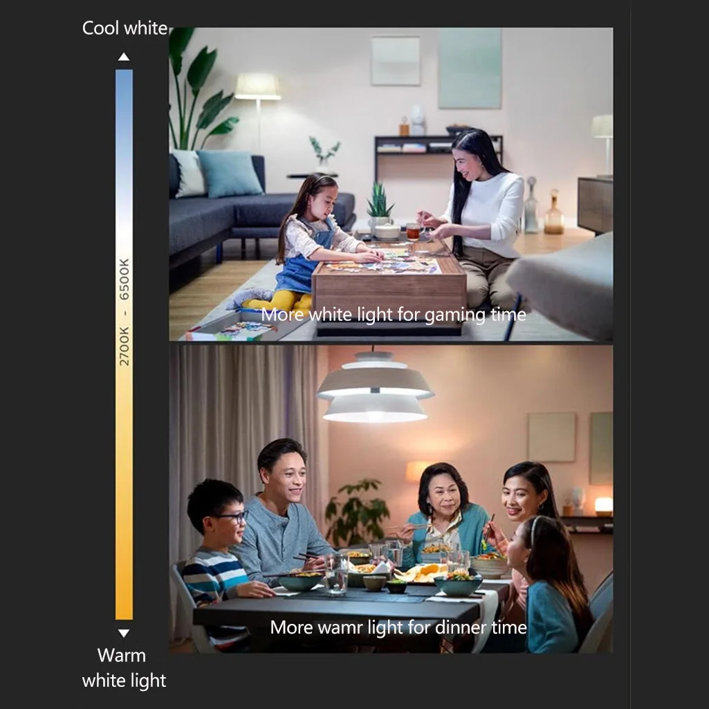 فيليبس الانضمام الأبيض واي فاي LED لمبة ذكية 9 واط E27 220-240 فولت WiZ App التحكم الدافئ لتبريد اللون الأبيض EyeComfort عكس الضوء مصباح #2