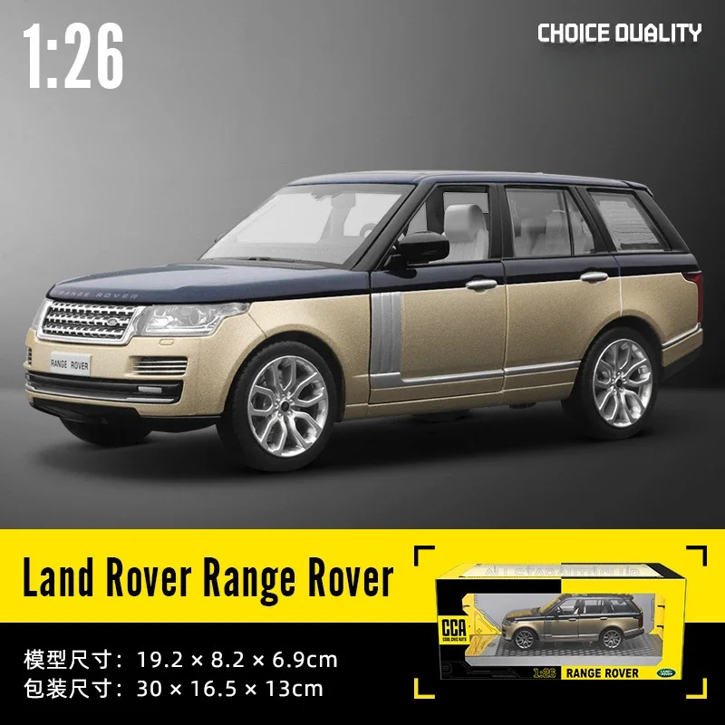 

CCA 1/26 Land Rover Range Rover Модель автомобиля SUV Toy, Литые двери из сплава, открытые внедорожники со звуком, модель автомобиля, коллекционные подарки