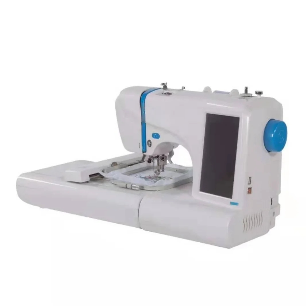 

Household embroidery machine, integrated sewing and embroidery