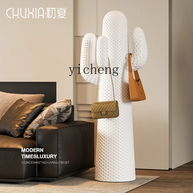

ZK cactus floor-to-ceiling ornament large sculpture shopping mall Meichen living room coat rack home decoration
