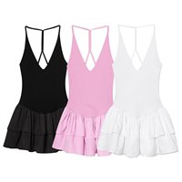 Woman Hang Your Neck Sling Dress Exposing The Back Deep V-Neck Puffy Skirt Sexy Chic Fashion Hot Baby 2025 Summer New Style
