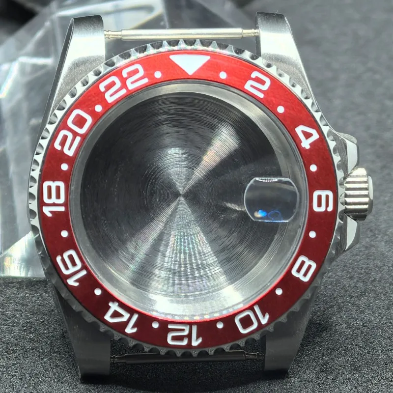 스테인리스 스틸 케이스 40mm 시계 GMT 링 케이스, NH35/NH36 무브먼트 개조 액세서리에 적합