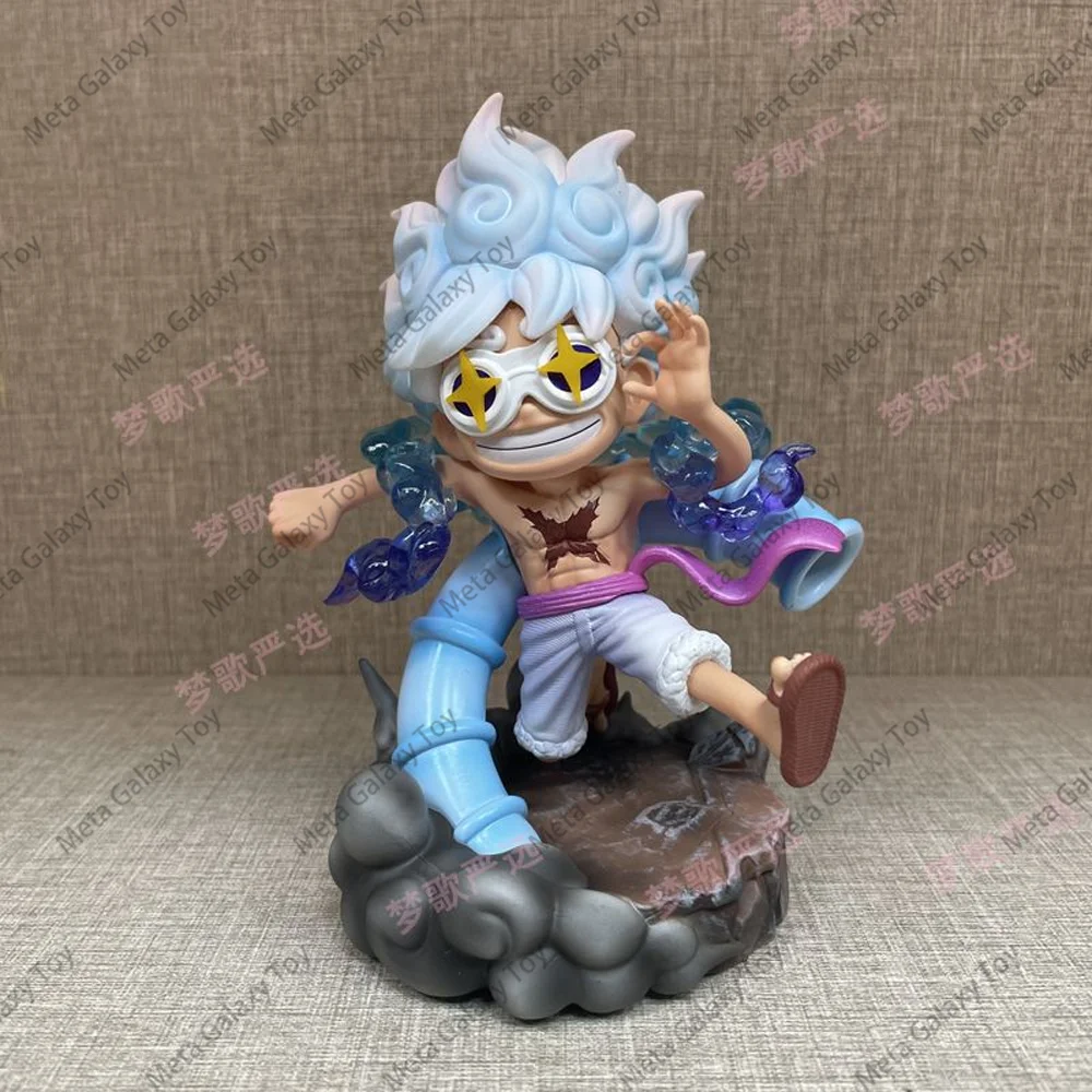 New One Piece Anime Figurine Nika Luffy Action Figure Luffy Gk Model with Glasses Cartoon Statue Collectible Custom Toys Gifts