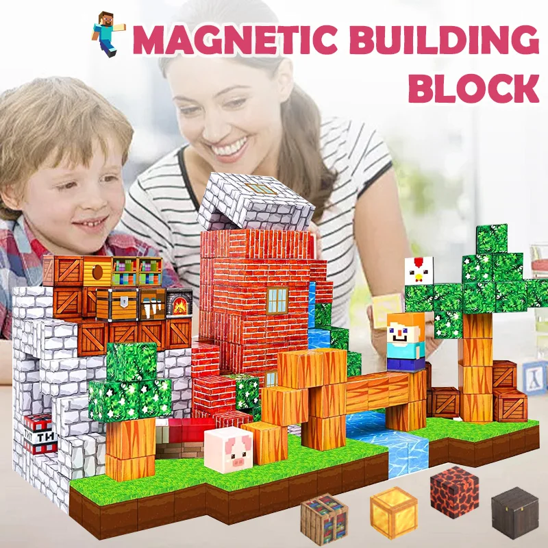 Creative Magnetic Building Block Bricks Diversified Magnetic Attraction Toy Set Personalized DIY Craft Decoration for Party