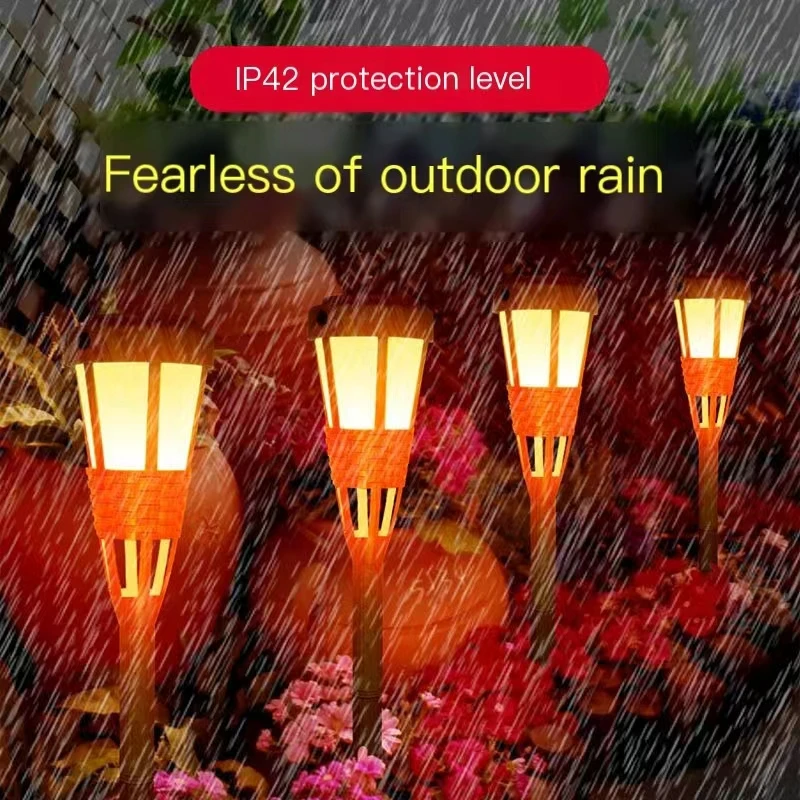 

Solar Lawn Lamp Garden Villa Outdoor Rainproof Glow Flame Lamp Courtyard Floor Plug Flame Lamp