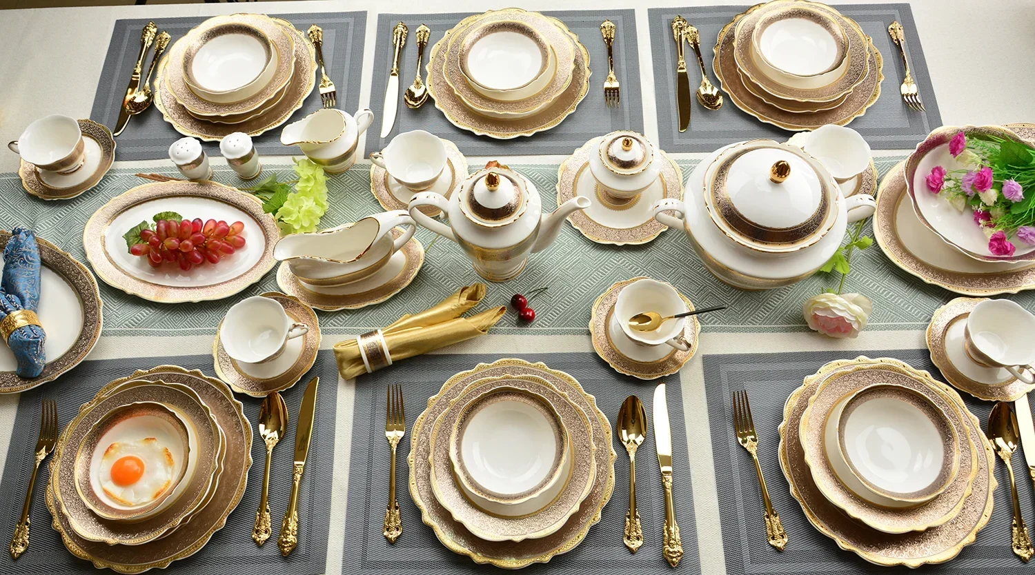 dinner sets china dinner set dinnerware sets karosa royal style golden luxury 98 pcs