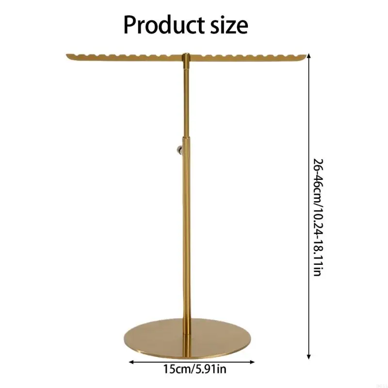 برج عرض حلق معدني أنيق، أرفف قابلة للتعديل لتنظيم المجوهرات 964A #6