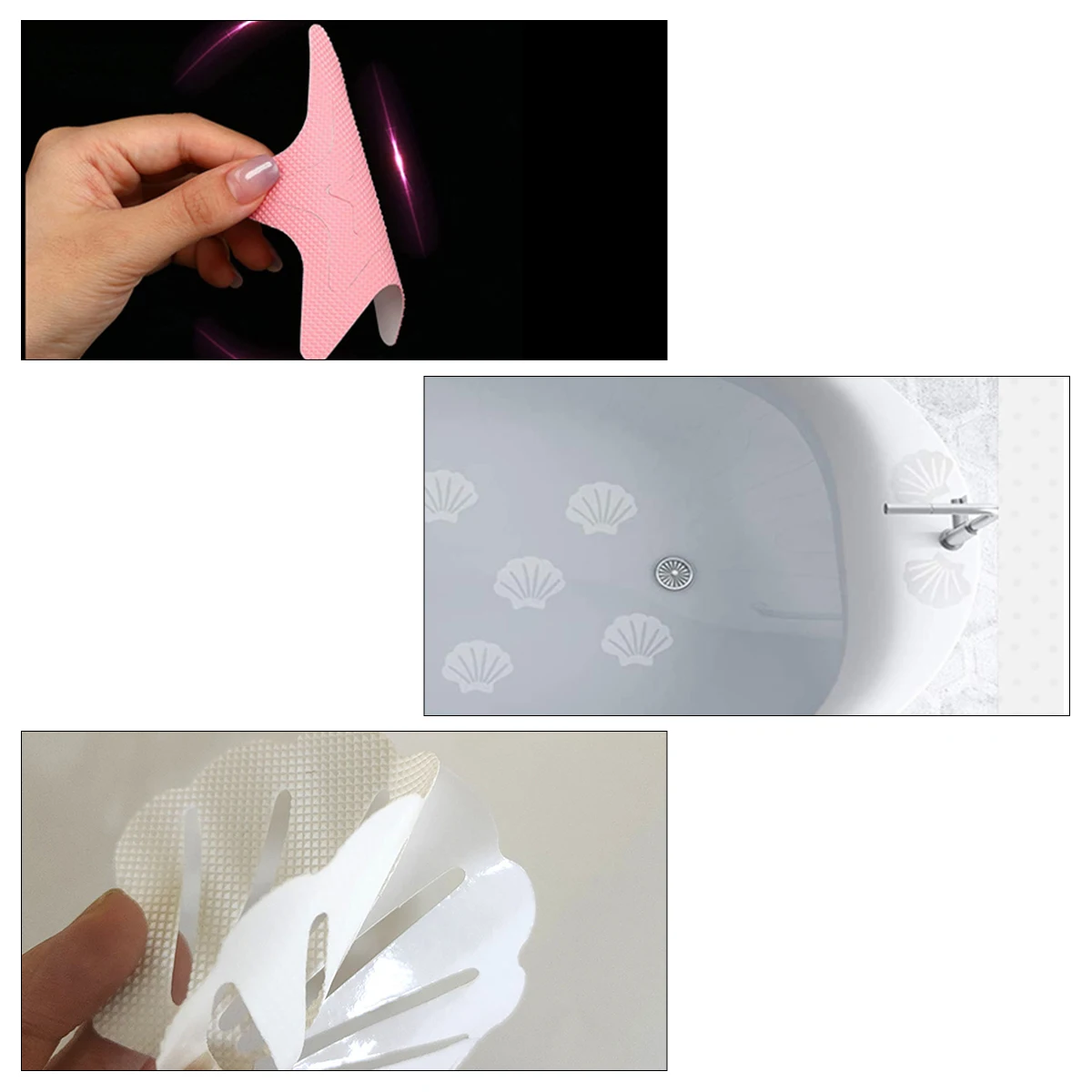 

30 Pcs Non-slip Stickers Assorted Color Bathtub Grip Tape Bathroom Anti Floor Mat Peva Strips