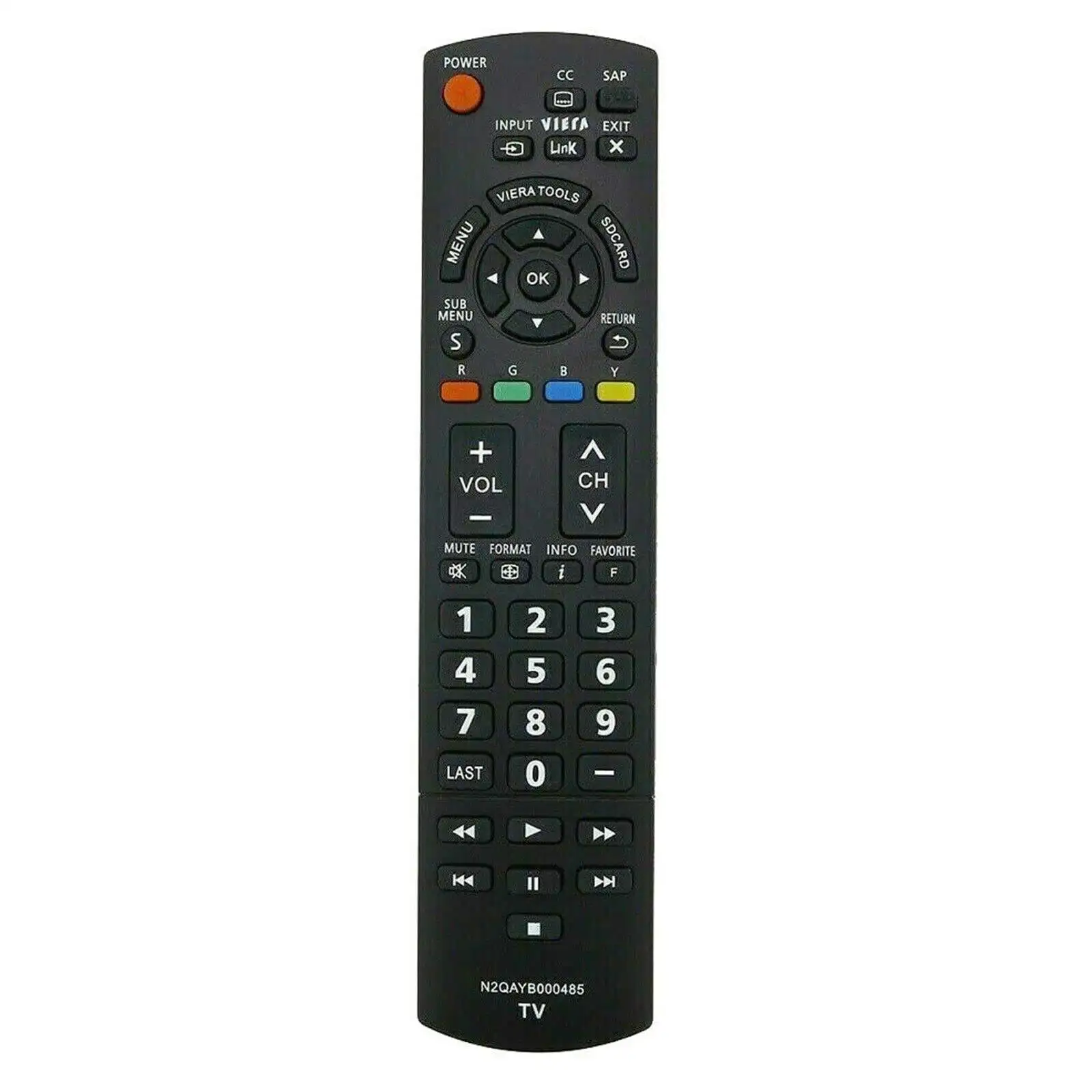 

N2QAYB000485 Remote Control For Panasonic LCD LED TV TC-L32U22 TC-L32X2 TC-L37C22 TC-L37D2 TC-L37U22 TC-L37X2 TC-L42D2 TC-L42U22