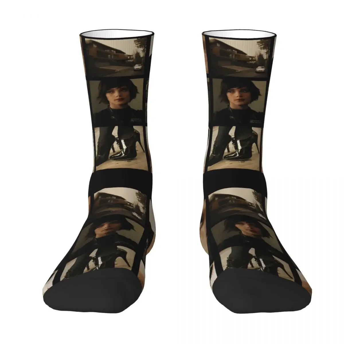 Alice Cullen Stockings Printed Gothic Socks Spring Anti Slip Socks Unisex Men Running Sports Soft Breathable Socks