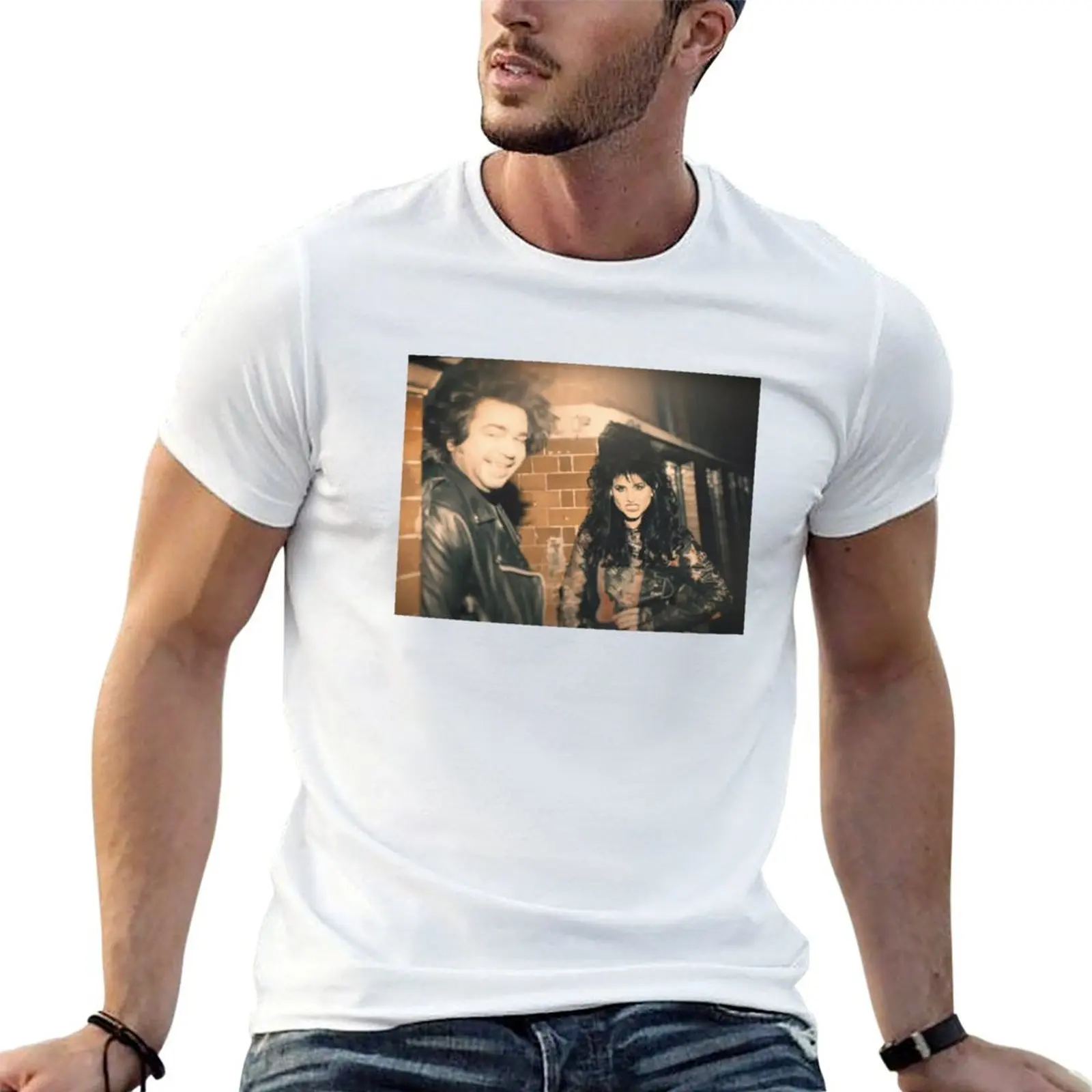 

What we do in the Shadows- 80's Laszlo and Nadja T-Shirt man t shirts cotton essential t shirt T-Shirt