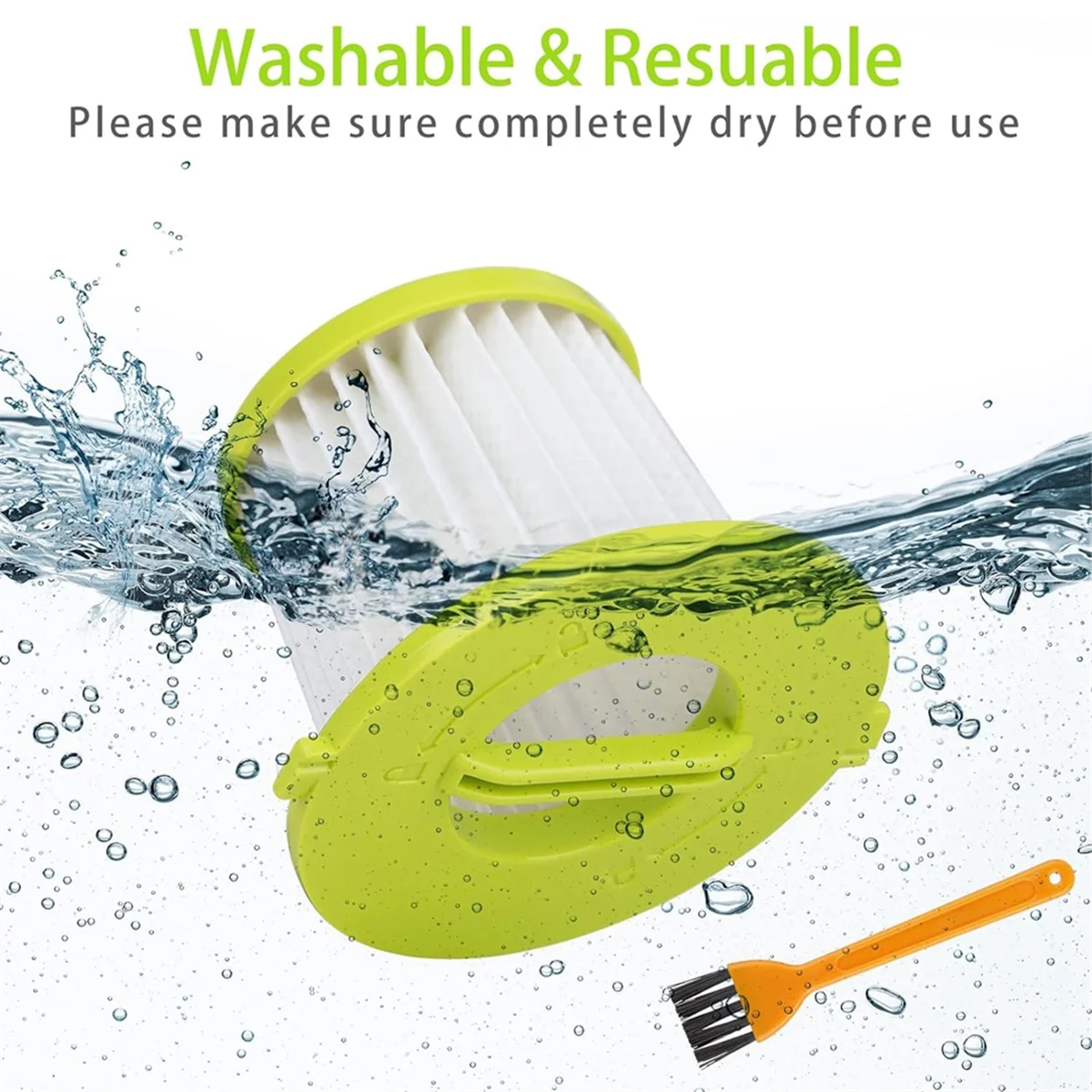 A17G 5pcs Replacement Washable Filter for Ryobi 18V ONE+ PERFORMANCE HAND VACUUM PCL704K, PCL705K,PCL705B,PCL700