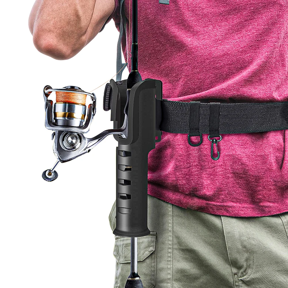 Portable Pole Inserter Adjustable Fishing Rod Holder Belt Fishing Wading Belt Rod Holder for Spinning Casting Fly Fishing